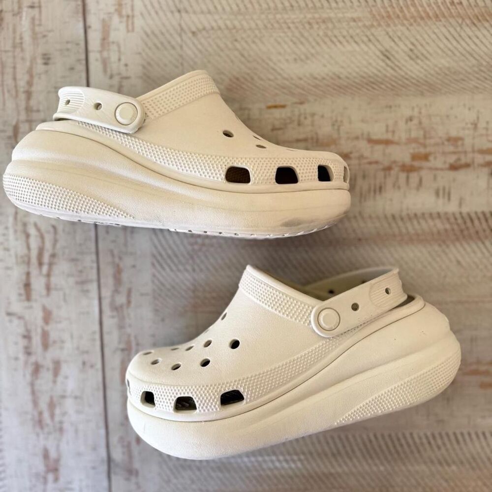 Crocs Women's Cream and White Clogs
